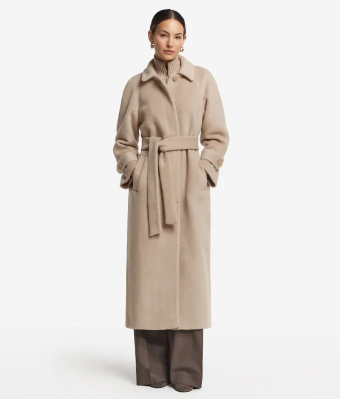 Cappotto lungo in tessuto di cashmere