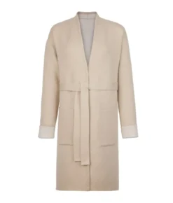 Cappotto reversibile in cashmere spinato