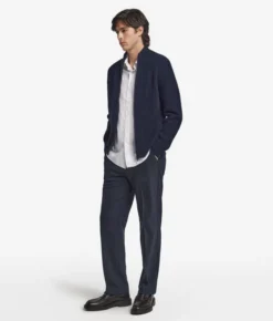Cardigan a coste in Cashmere Ultrasoft