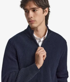 Cardigan a coste in Cashmere Ultrasoft