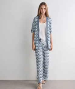 Cardigan chevron lamé