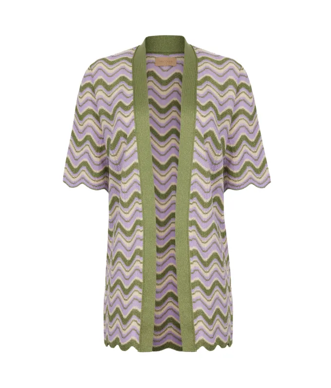 Cardigan chevron lamé