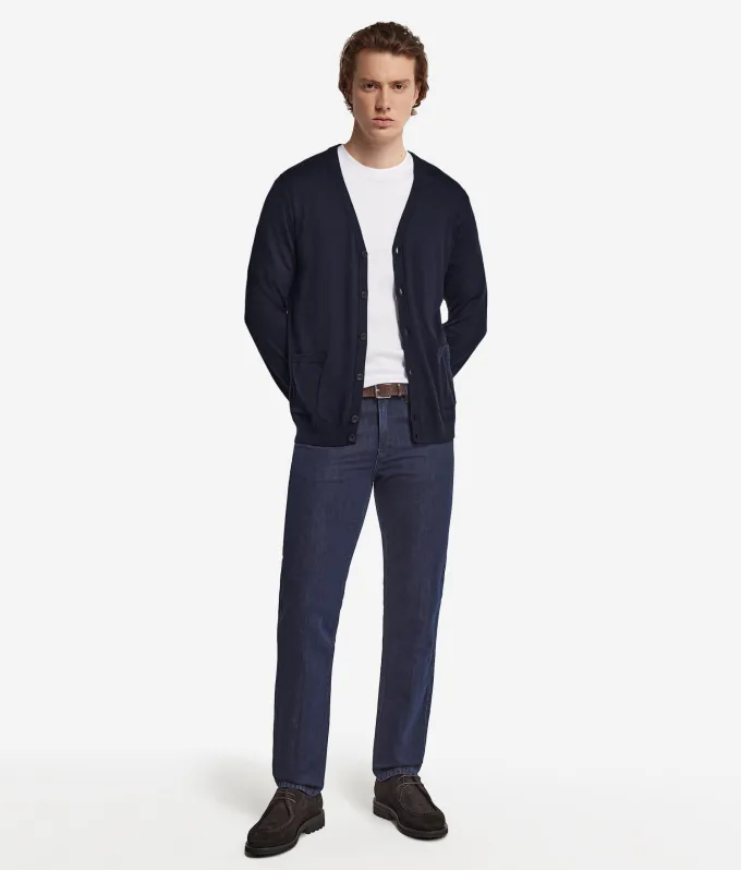 Cardigan con bottoni in Cashmere Ultrafine