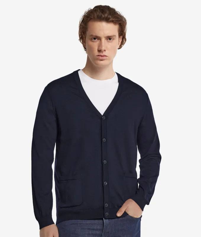 Cardigan con bottoni in Cashmere Ultrafine
