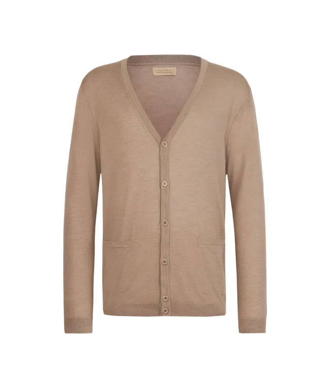 Cardigan con bottoni in Cashmere Ultrafine