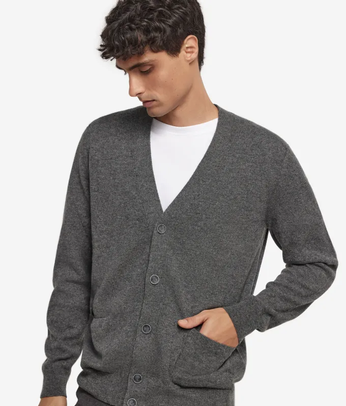 Cardigan con bottoni in Cashmere Ultrasoft
