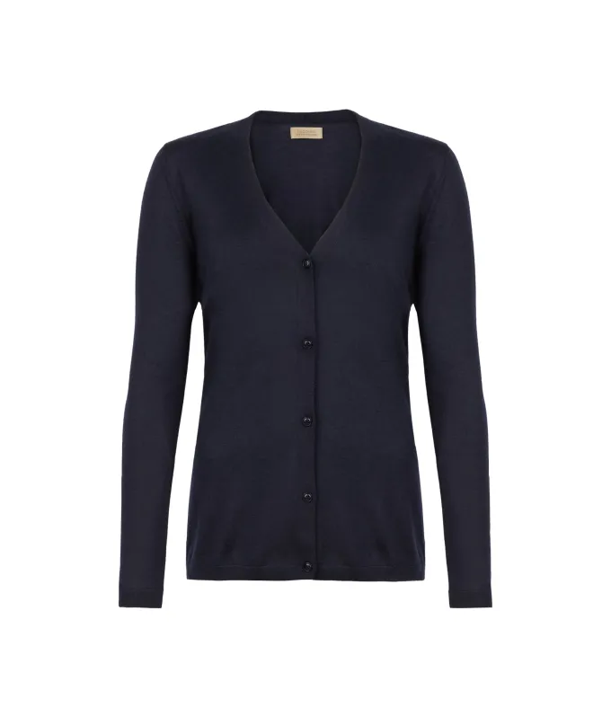 Cardigan con scollo a V in Cashmere Ultrafine