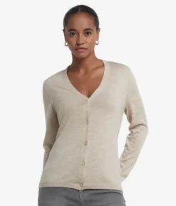 Cardigan con scollo a V in Cashmere Ultrafine