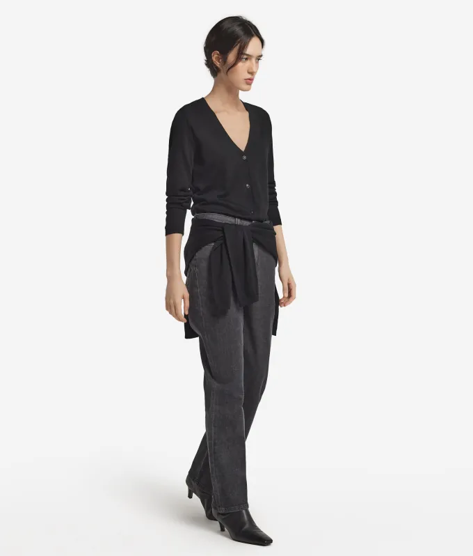 Cardigan con scollo a V in Cashmere Ultrafine