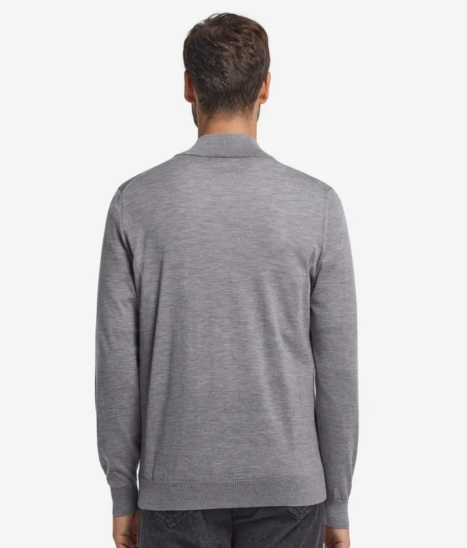 Cardigan con zip in Cashmere Ultrafine