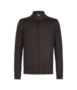 Cardigan con zip in Cashmere Ultrafine