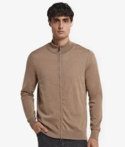 Cardigan con zip in Cashmere Ultrafine