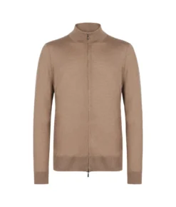 Cardigan con zip in Cashmere Ultrafine