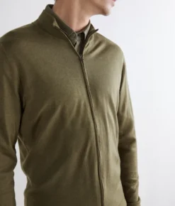 Cardigan con zip in Cashmere Ultrafine