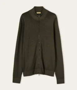Cardigan con zip in Cashmere Ultrafine