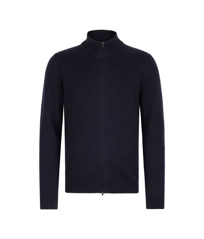 Cardigan con zip in Cashmere Ultrasoft