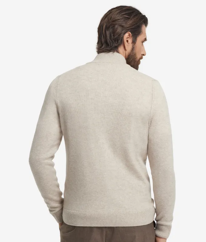 Cardigan con zip in Cashmere Ultrasoft