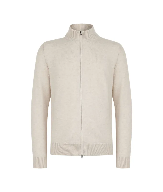 Cardigan con zip in Cashmere Ultrasoft