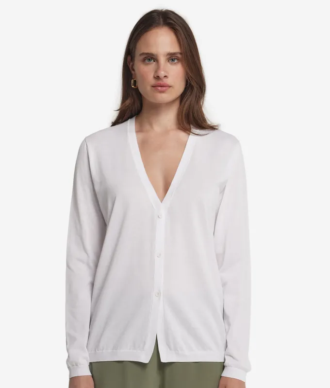 Cardigan in cotone fresh