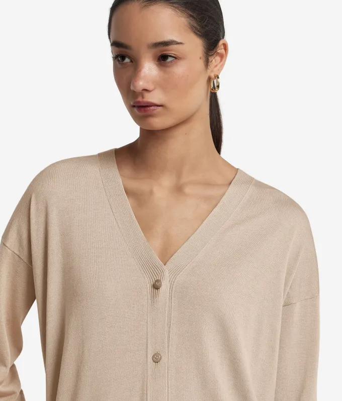 Cardigan in seta cotone