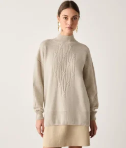 Dolcevita a coste intrecciate in Cashmere Ultrasoft