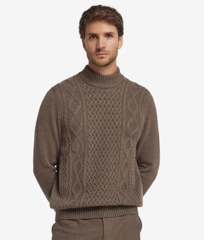 Dolcevita con motivo Fisherman in Cashmere Ultrasoft