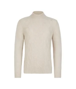 Dolcevita con motivo Fisherman in Cashmere Ultrasoft