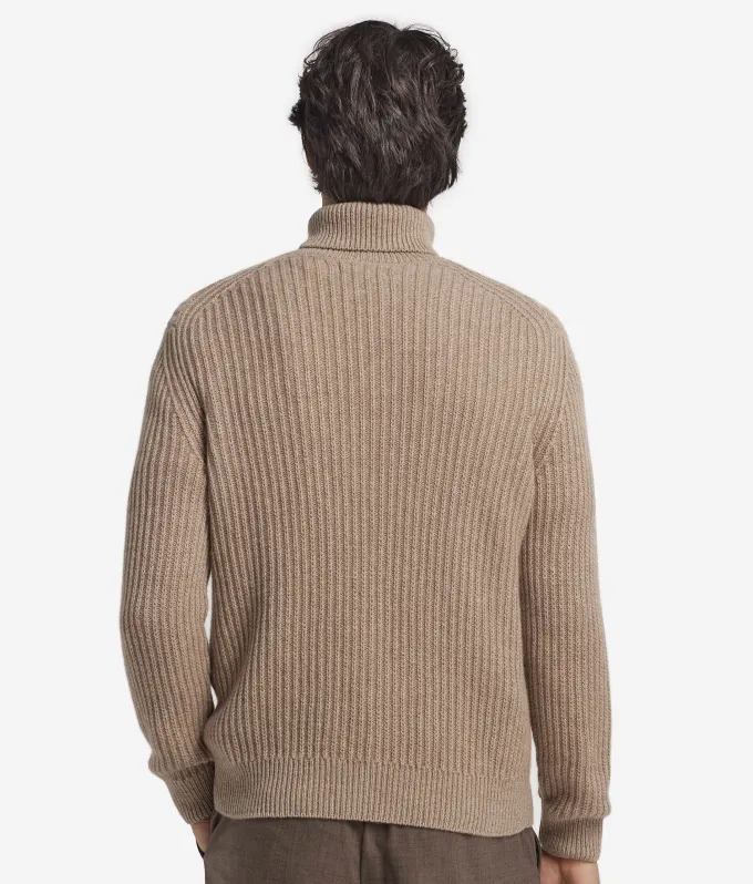 Dolcevita con trecce in Cashmere Undyed Ultrasoft