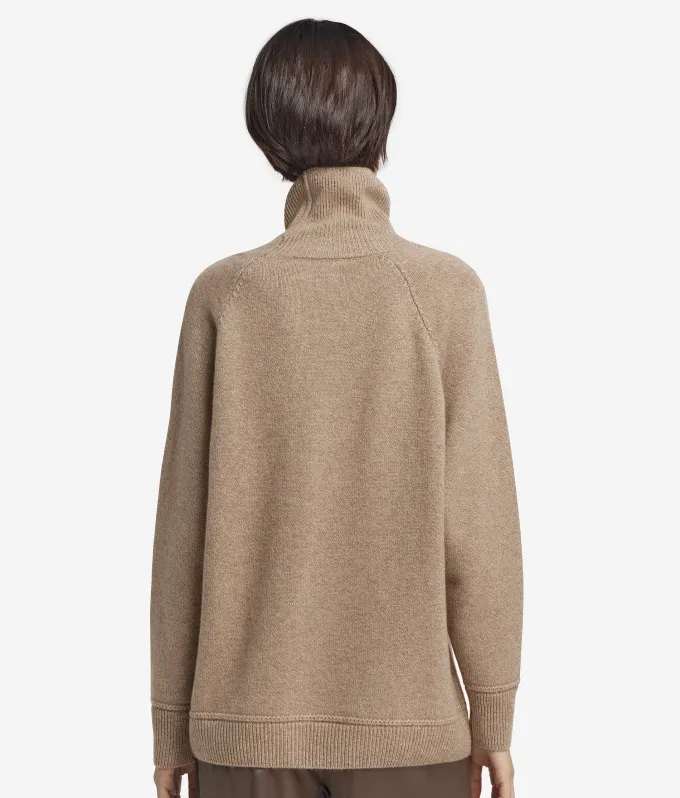 Dolcevita con trecce in Cashmere Undyed Ultrasoft