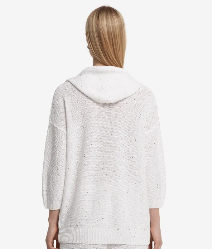 Felpa con micro paillettes
