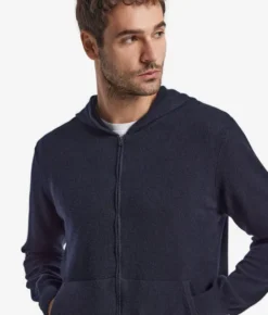 Felpa con zip in Cashmere Ultrasoft