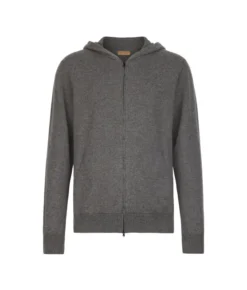 Felpa con zip in Cashmere Ultrasoft
