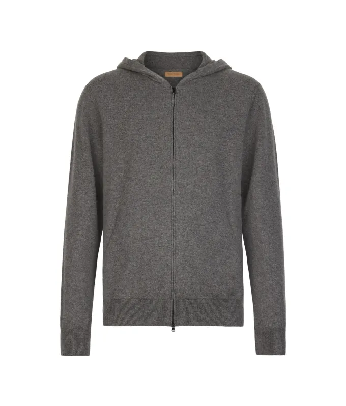 Felpa con zip in Cashmere Ultrasoft