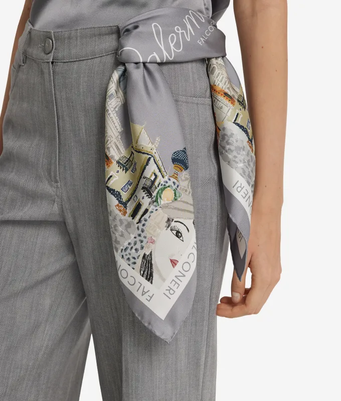 Foulard città in seta