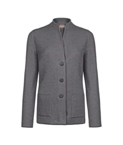 Giacca bicolore in lana e cashmere