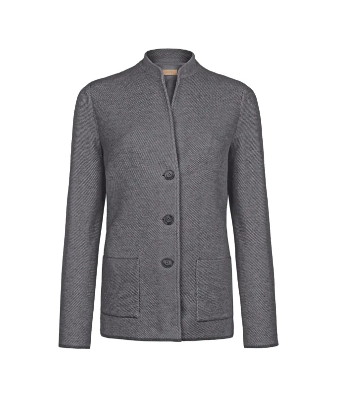 Giacca bicolore in lana e cashmere