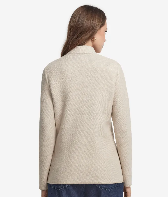 Giacca bicolore in lana e cashmere