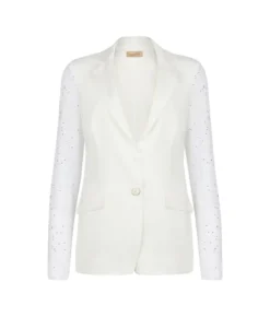 Giacca con micro paillettes sulle maniche