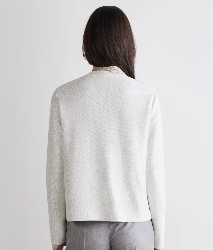 Giacca crop lamé in cotone
