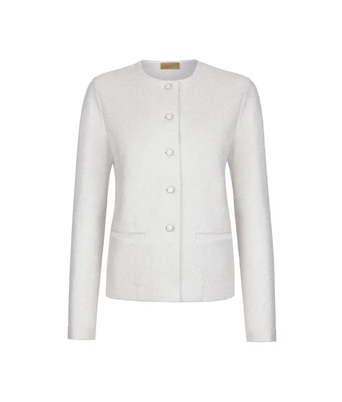 Giacca crop lamé in cotone