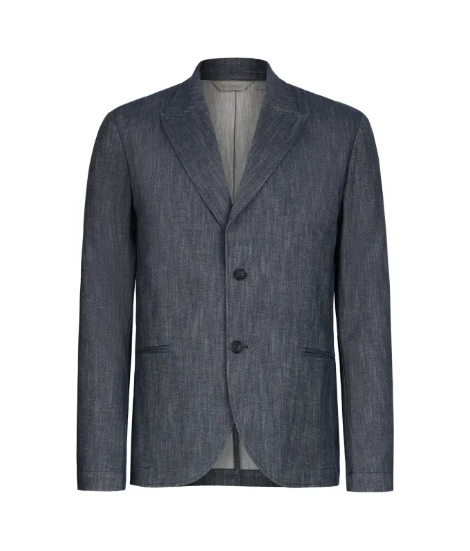Giacca in cotone effetto denim