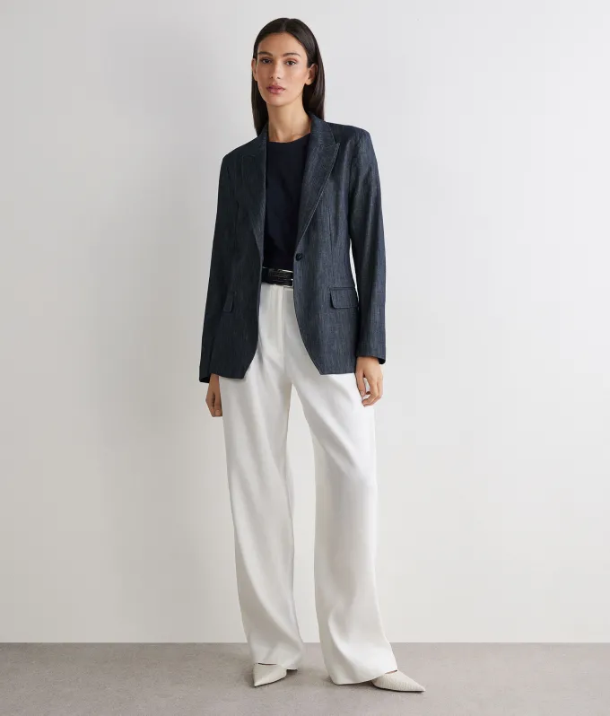 Giacca in cotone effetto denim
