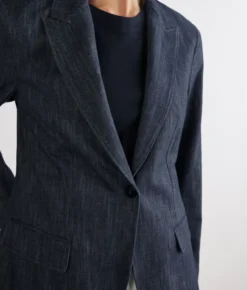 Giacca in cotone effetto denim