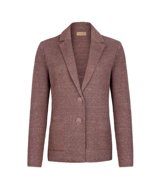 Giacca moulinè in cotone lino