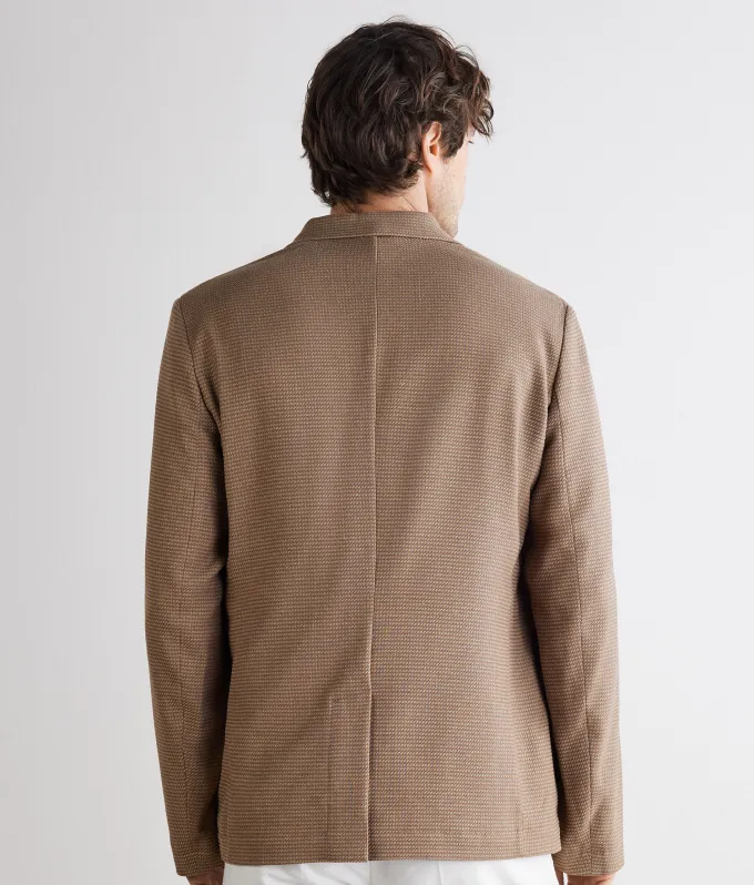 Giacca pied de poule in cashmere seta