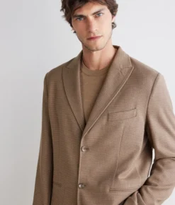 Giacca pied de poule in cashmere seta