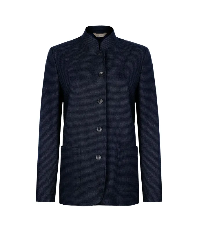 Giacca pied de poule in cashmere seta