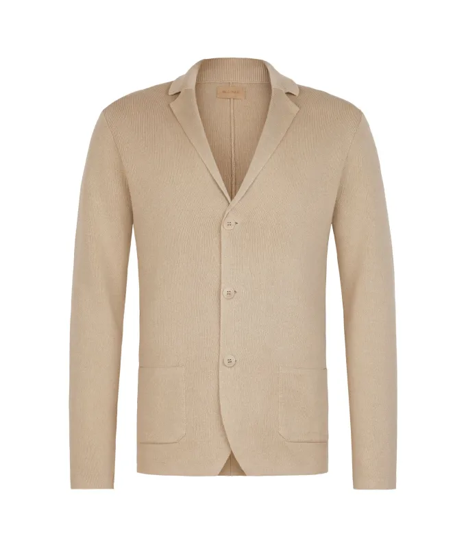 Giacca punto stoffa in lino cotone