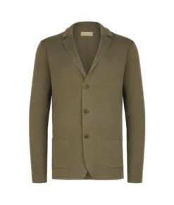 Giacca punto stoffa in lino cotone