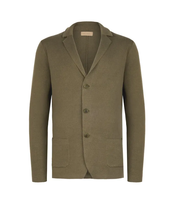 Giacca punto stoffa in lino cotone